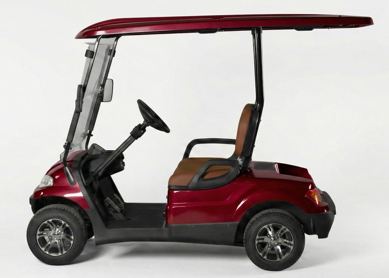EPIC 2-Seater Non-Lifted Electric Golf Cart with Lithium Battery 105Ah & Standard Tires | LSEV (Red) - Image 2